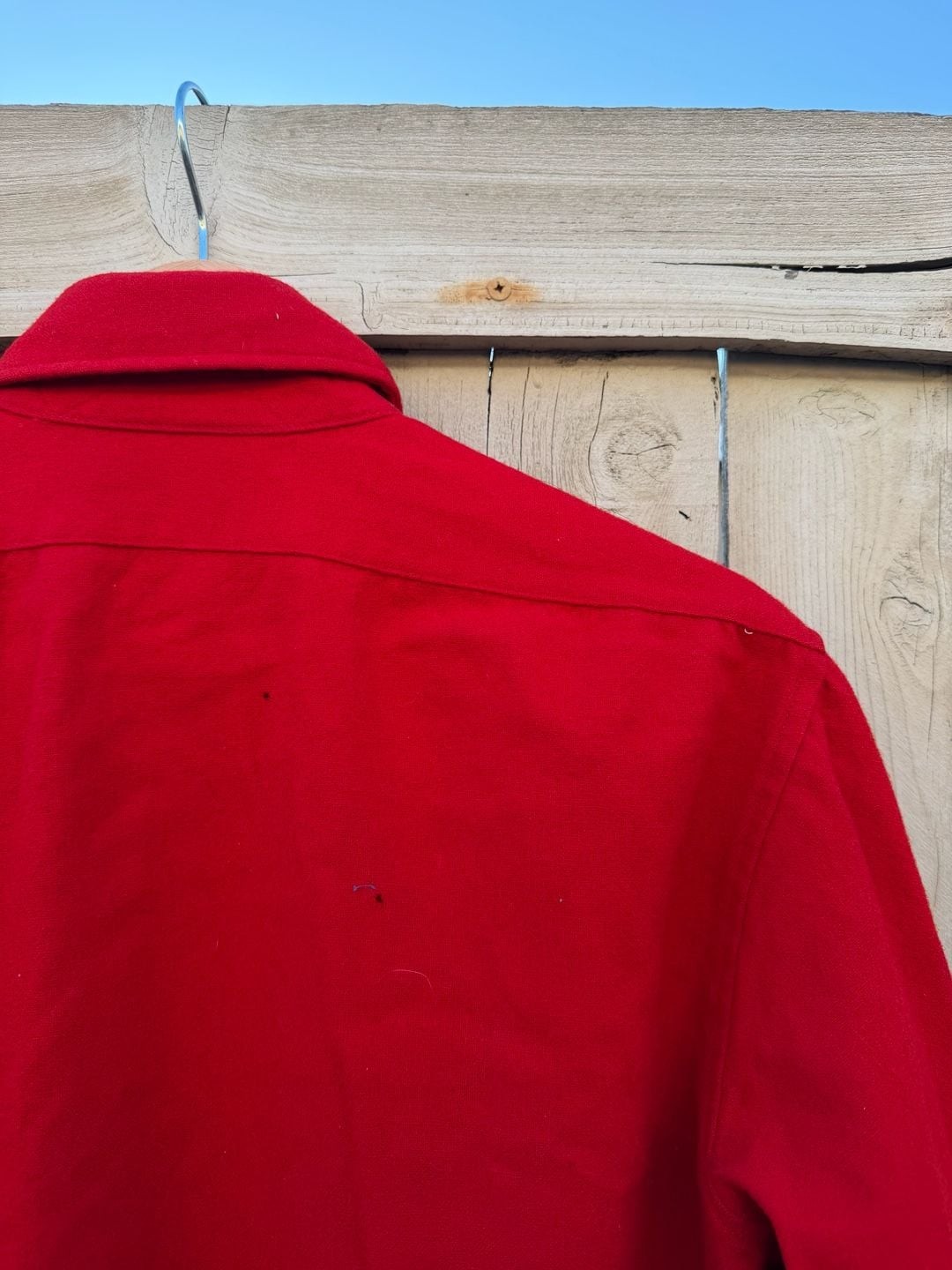 Vintage 70s Pendleton Solid Red 100% Virgin Wool … - image 7