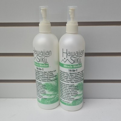 Hawaiian Silky Miracle Worker 14-in-1 Spray Moisturizer Glycerin 16oz 2pk