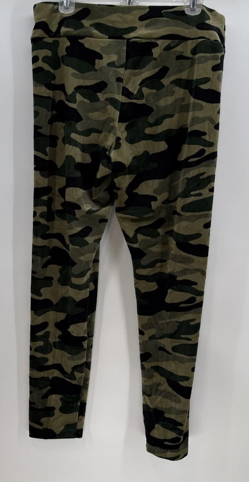 Leggings de terciopelo de terciopelo con diseño camuflado de piernas rectas XXL para mujer Foto 3 de 4