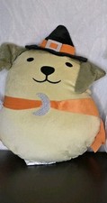 Target Bullseye's Playground Halloween Witch Dog Plush Pillow 16"x10" NWT 