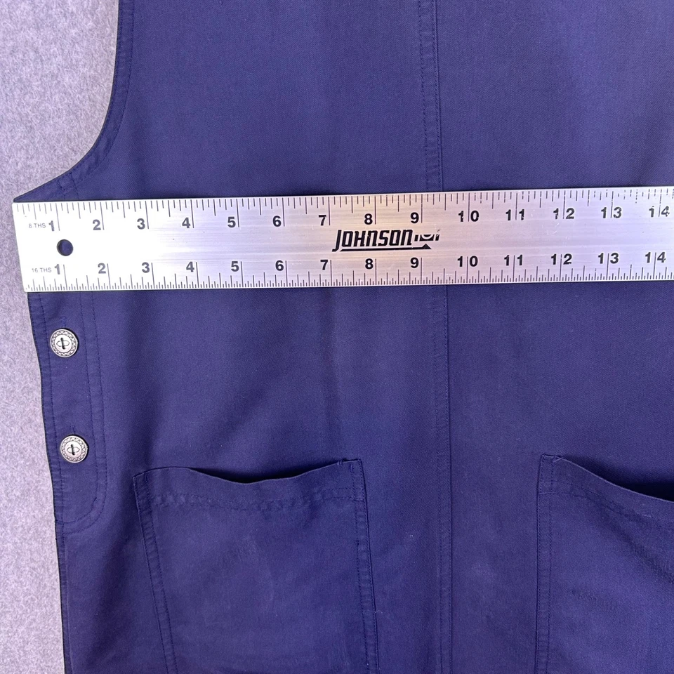 Vintage Directives Women's M Navy Maxi Lagenlook Jumper Pockets Sleeveless 90's - Image 4 of 4
