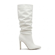 Womens Stiletto Knee High Boots Ladies Slouched High Heel Pointed Toe Long Shoes