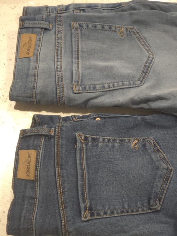 Jordache Jeans Girls Super Skinny Adjustable Waist Blue Denim ✅ Sz 12 - LOT OF 2