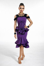 Ballroom Latin Salsa Tango Competition Dance Dress. Size S