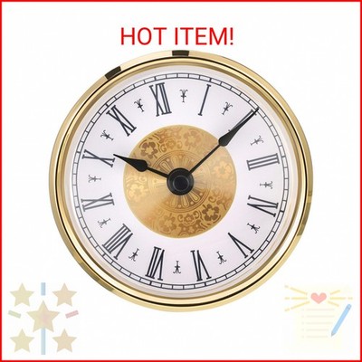 Hicarer 3-1/8 Inch (80 mm) Mini Quartz Clock Insert Round Clocks Head Insert Rom