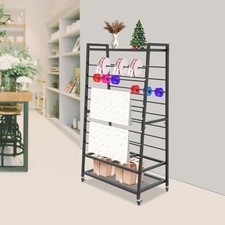 Black 16 Tier Ribbon Holder Organizer Rack, Ribbon Storage Organizer Iron