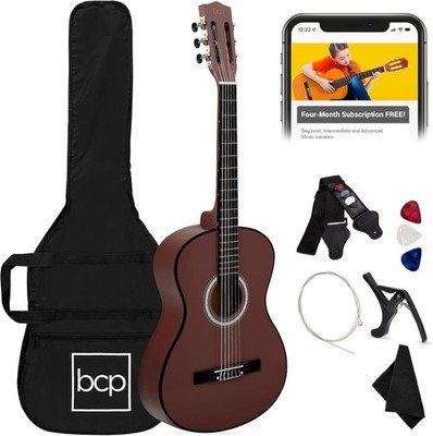 Guitarra Acustica Principiante 38 Pulgadas y Accesorios Azul