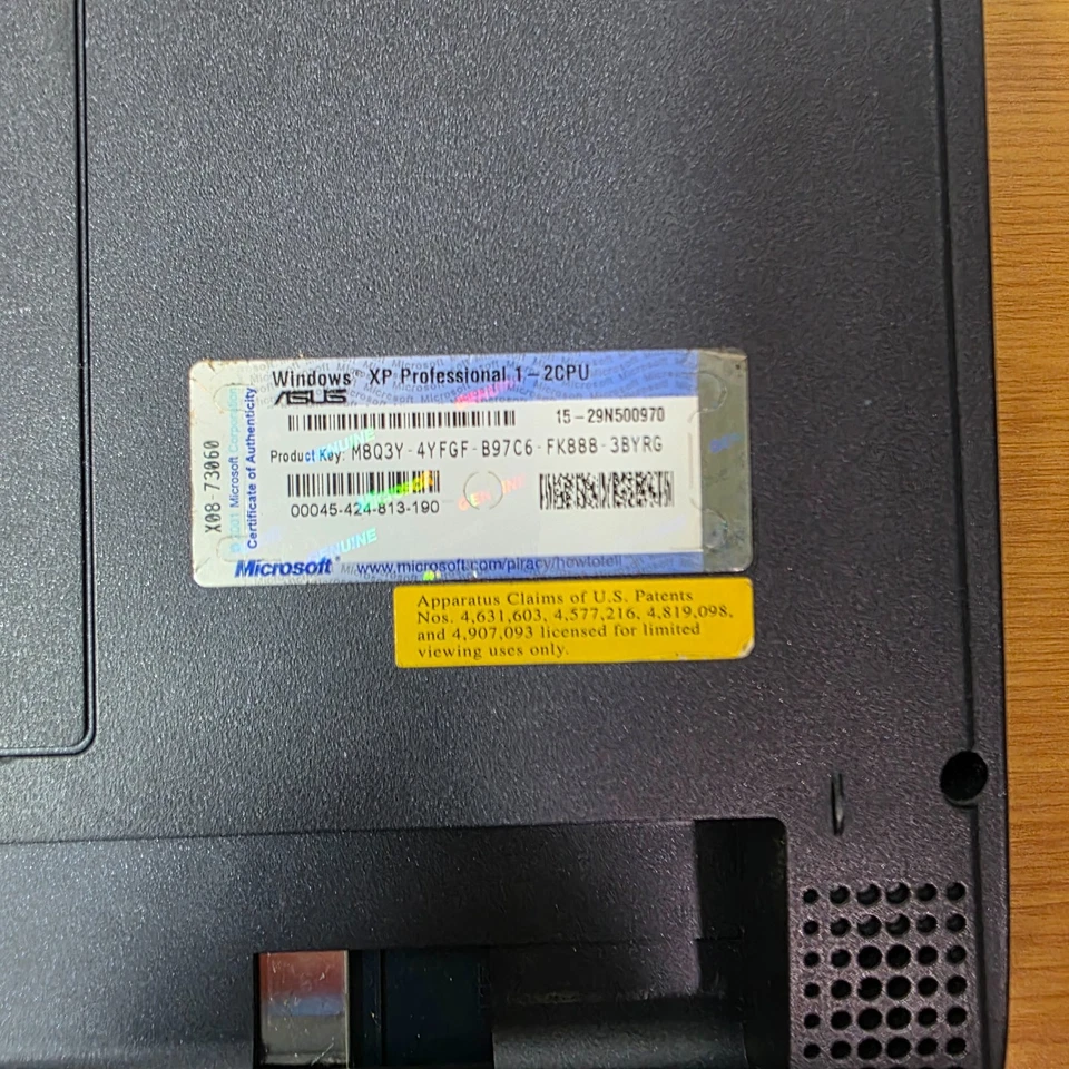 Notebook ASUS L3800C ufficio didattica nero retrò vintage elettronica - Immagine 3 di 4