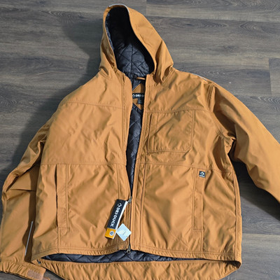 DRI DUCK GrizzlyTec Brown Hooded Zip Work Jacket Men's 3XL Big & Tall