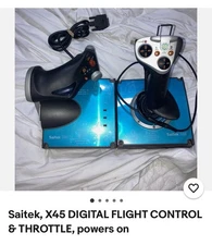 Saitek X45 Digital Flight Control and Throttle Set Complete Hotas Setup