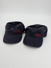 Lot of 2 Vintage Toshiba Logo Baseball Caps Black Embroidered Adjustable Cotton