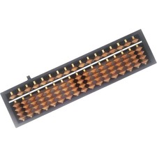 Professional 17 Column Soroban Abacus 10.2 Inch Math Calculator Tool with Reset