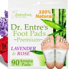 Dr. Entre's Foot Pads: Premium Lavender  Rose Foot Patches  90 Pack