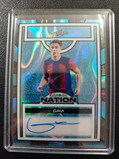 Gavi 2025 Leaf Futbol Nation Blue Prizm 1/1 Auto Autograph Spain FC Barcelona SP