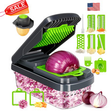 12-in-1 Multifunctional Food Vegetable Chopper,Professional Onion Chopper with 7