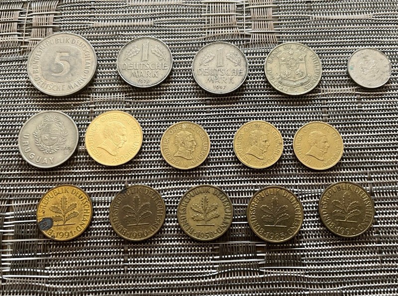 Deutschland, Philippines, Singapore, Uruguay Coin Collection Lot