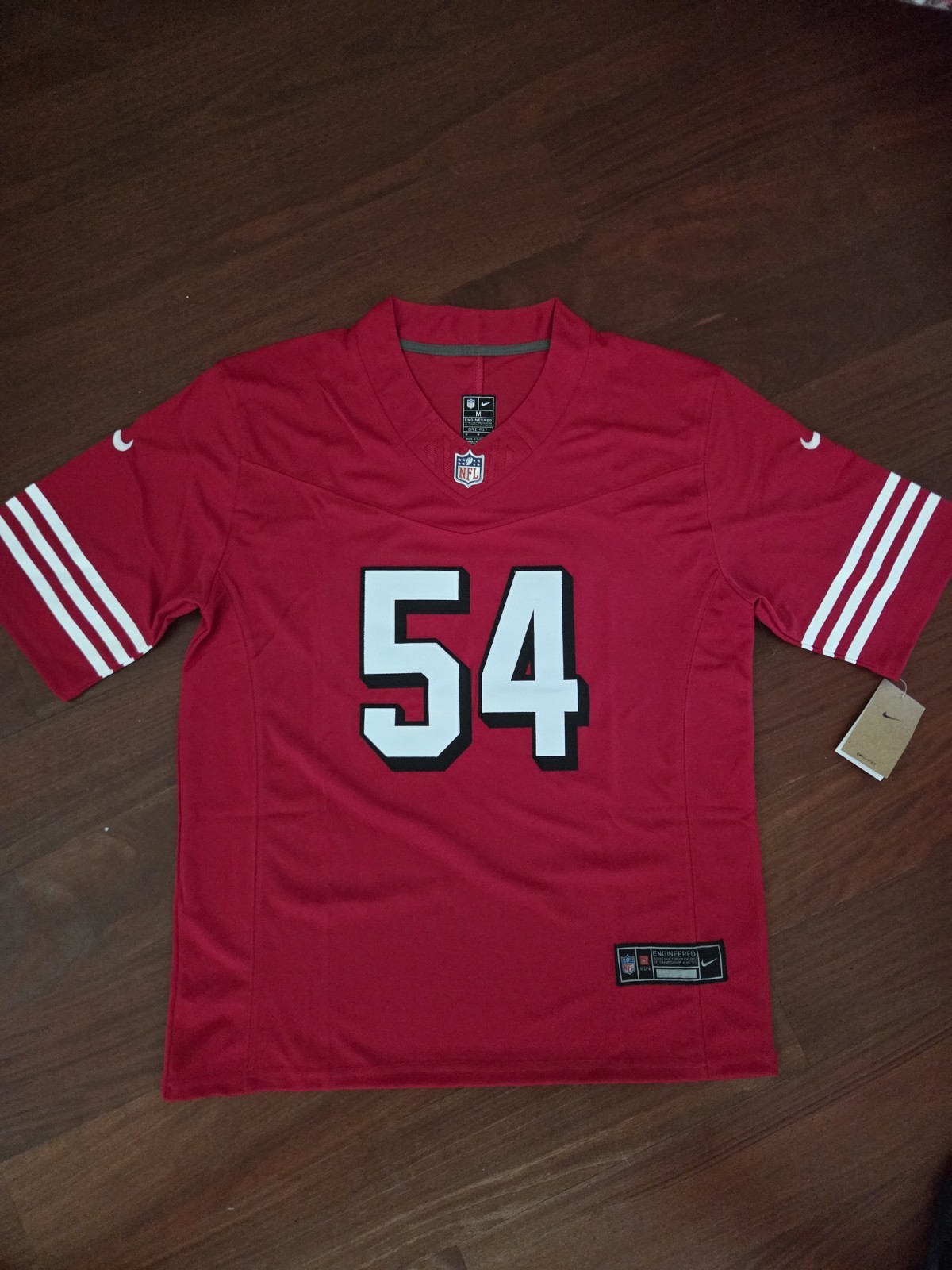 Fred Warner #54 Stitched Red 49ers Jersey