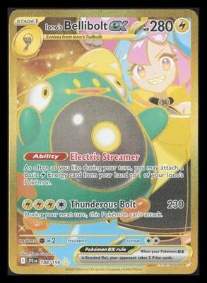 Iono's Bellibolt ex - Hyper Rare SV09: Journey Together 188/159 NM