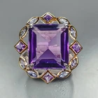 Handmade 20 ct Natural Amethyst Ring 925 Sterling Silver Size 8 /R474619