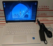 HP 14-dq0052dx 14" Intel Win 11 Celeron N4120 1.10GHz 16GB RAM 64GB eMMC White