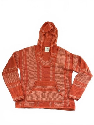 Cozy Rip Curl Hooded Sweater   Vibrant Orange, Soft Knit Size Small