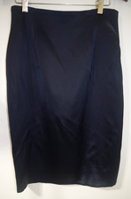 C18 Cheap and Chic Missoni Italy Black Satin Pencil Skirt USA 6