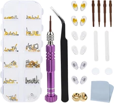 Upgraded Eyeglass Repair Kit，Eyeglass Repair Kit-Contains 5-In-1 Magnetic Screwd