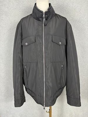 Michael Kors XXL Mens Black Zip-Up Jacket Front Pockets & High Collar Black NWTs