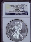 2013 American Silver Eagle West Point  MS70 * WOW !