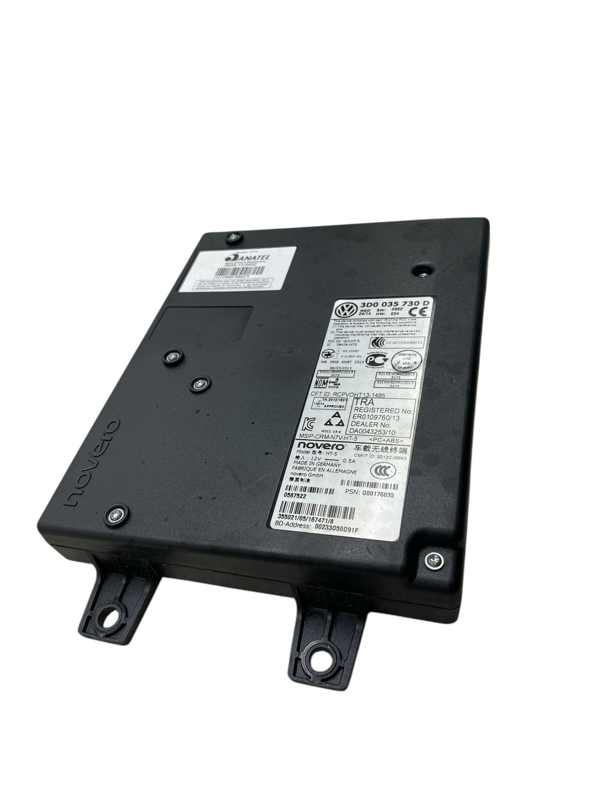 2015 BENTLEY CONTINENTAL TELEPHONE BLUETOOTH INTERFACE BOX CONTROL MODULE UNIT