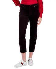Tommy Hilfiger Womens Mid-Rise Corduroy Ankle Pants Dark Purple Size 6 MSRP 55