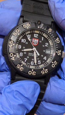 NEAR MINT w/Box] LUMINOX 3000/3900 V3 Navy Seal Black Men's Quartz