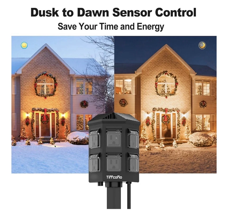 Outdoor Power Strip with 25FT Extension Cord, Remote Control - Image 2 of 2