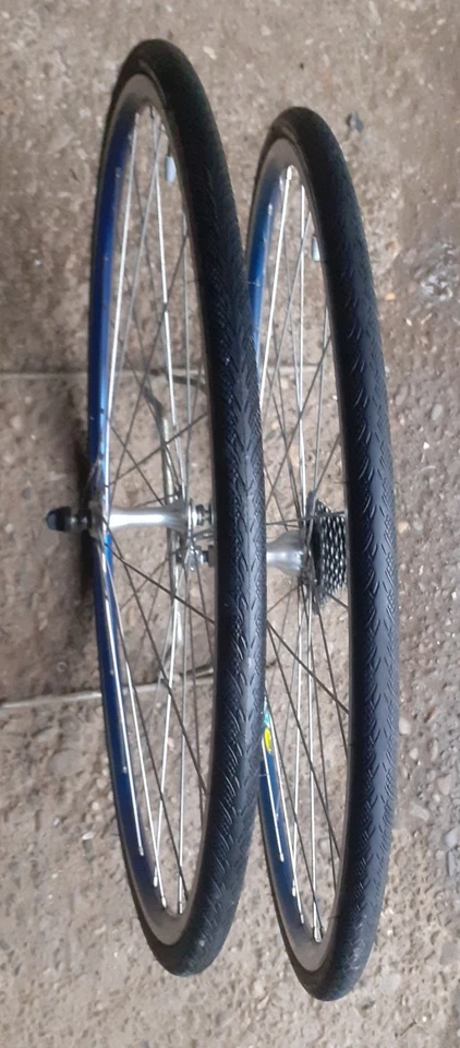 Coppia ruote 28" bici corsa copertoncino, cerchi MAVIC CX P21 mozzi CAMPAGNOLO - Immagine 3 di 4