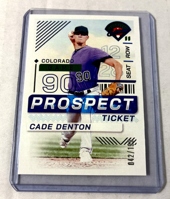 2024 Panini Prospect Edition - Cade Denton #142 Blue /199 (RC)