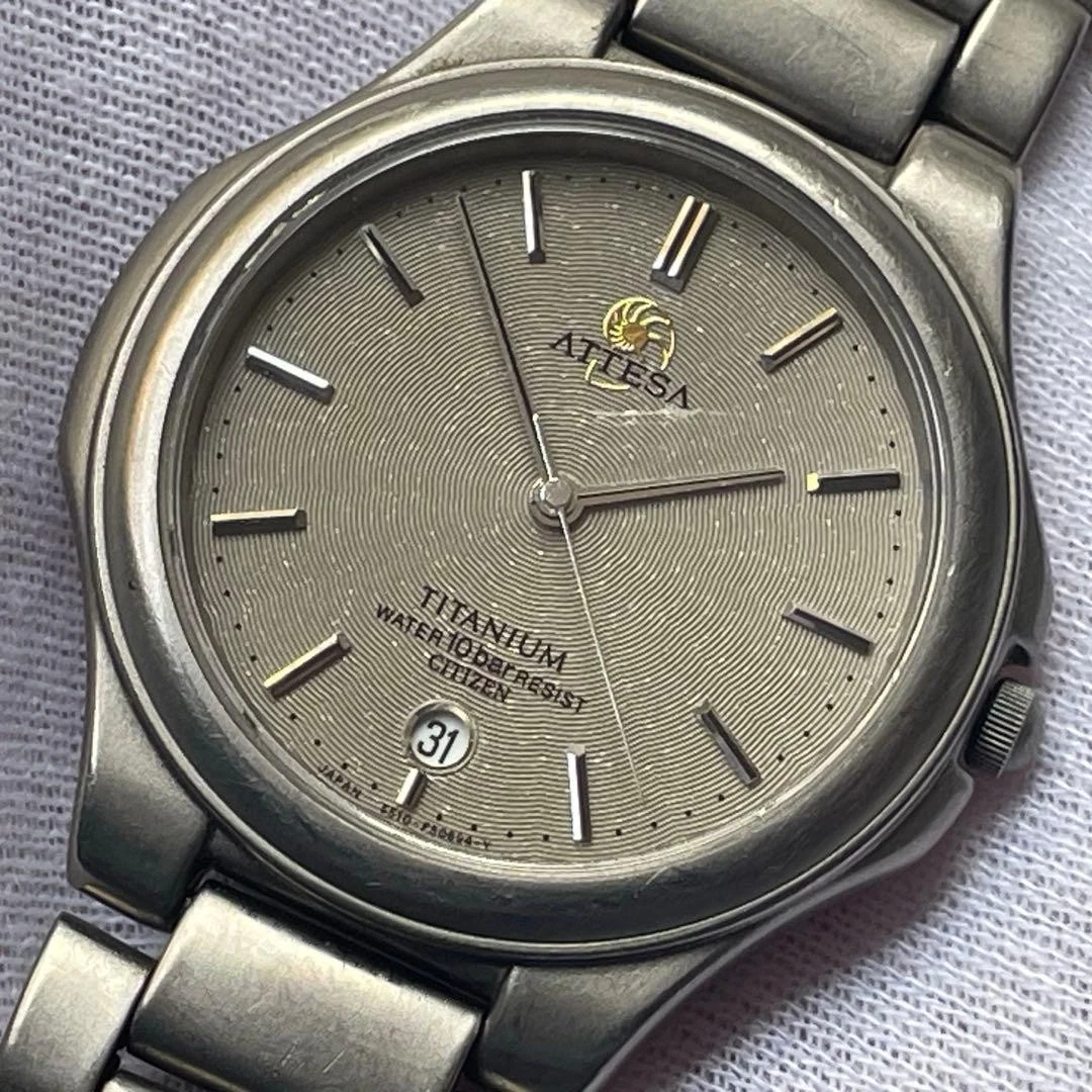 Citizen Eco-Drive Titanium Band Titanium Case Wristwatches for
