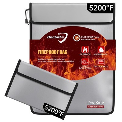 DocSafe Fireproof Document Bag (5200 ) with Fireproof Organizer Travel Case,H...