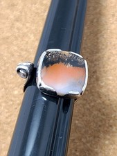 925 Sterling Silver Agate Ring