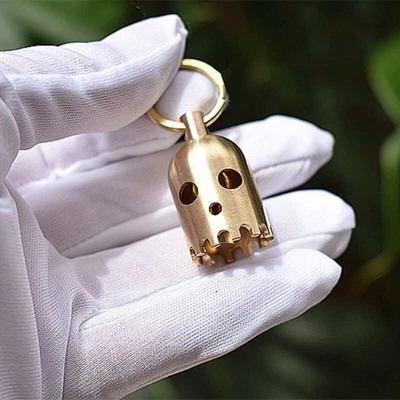 EDC Messing Geist Glocke Anhänger Schlüsselanhänger Messer Schlüsselband Charm Multitool Zubehör - Bild 1 von 4
