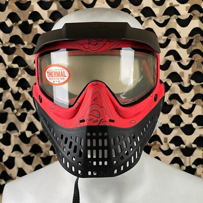 #ad #ad NEW JT ProFlex Paintball Mask Bandana Red w 1 Lens Clear $84.69