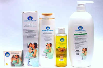 MOTHER S DREAM KIDS & TEENS BODY MILK LOTION + SHOWER GEL + OIL + BAR SOAP SET