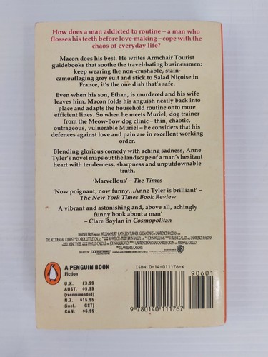 The Accidental Tourist by Anne Tyler - Picture 2 of 10