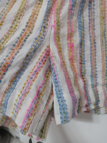 Lou & Grey Embroidered Rainbow Stripe Textured Relaxed Fit Shorts W Pockets NWT - Picture 3 of 11