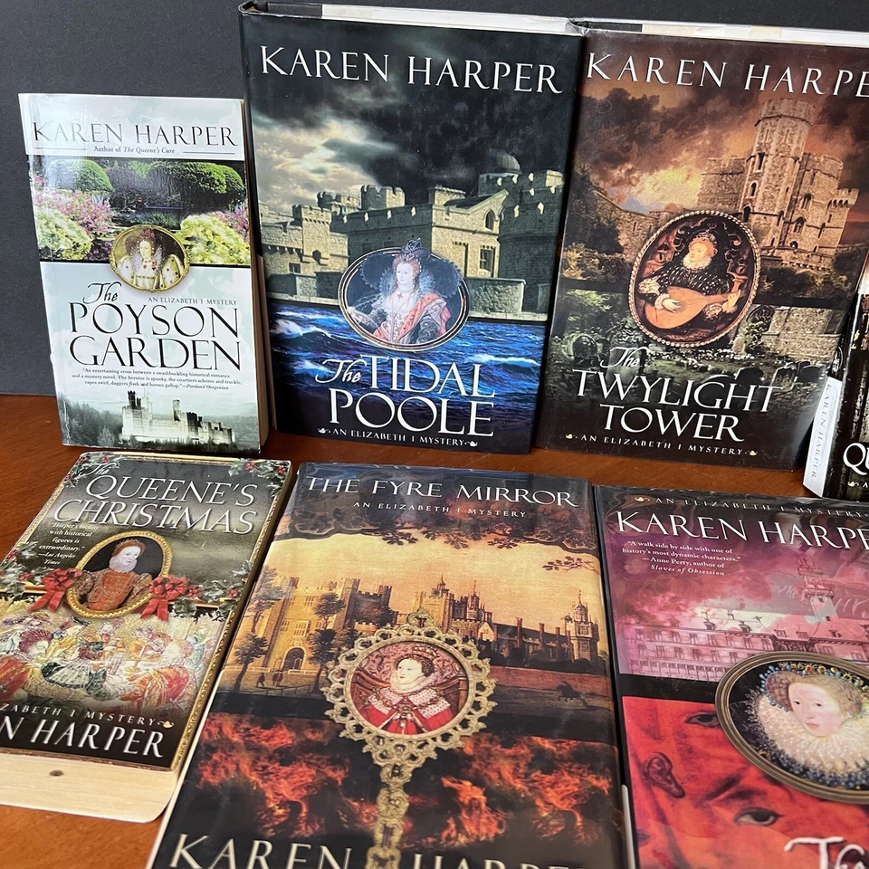 1-9 Queen Elizabeth I Mystery Book Series Karen Harper Complete Set Historical - Imagem 4 de 4