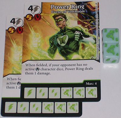 2 x POWER RING: CURSE OF VOLTHOOM 68 Green Arrow and The Flash Dice Masters