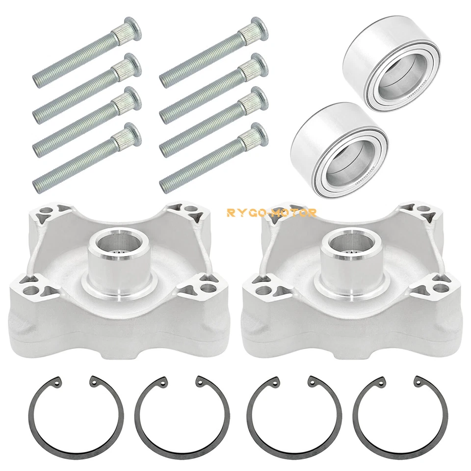 Front Wheel Hubs & Bearings & Studs Kits for Polaris RZR 800 RZR S 800 2008-2014 - Image 3 of 4