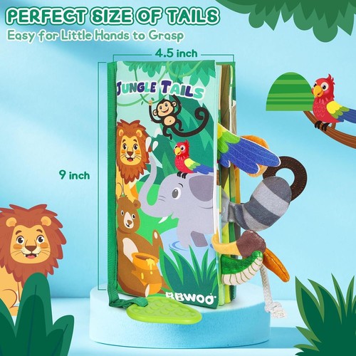 Baby Sensory Book - High Contrast Tummy Time Toy for 0-6 Months Crinkle Book - Picture 2 of 12