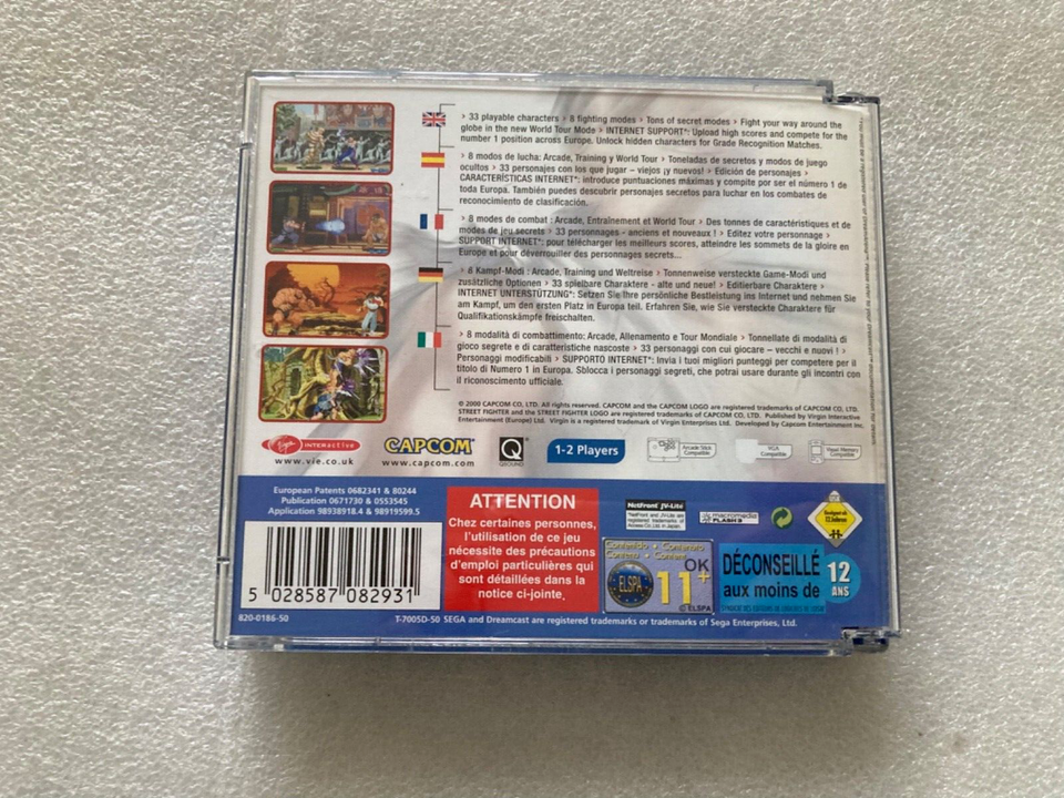 Jeu Sega Dreamcast Street Fighter Alpha 3 complet - Jeux vidéo