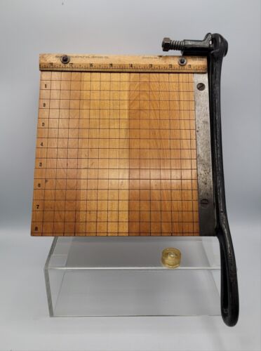 VTG INGENTO No. 2 Wood PAPER CUTTER Ideal School Supply USA, 8.5" x 8.5" 1930s - Picture 3 of 24