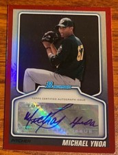 2010 Bowman Draft Prospect Autographs Red #MY Michael Ynoa #35/50 Oakland A's
